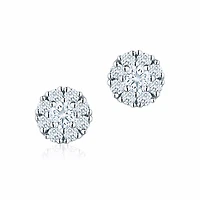 Small Diamond Cluster Earrings for Baby