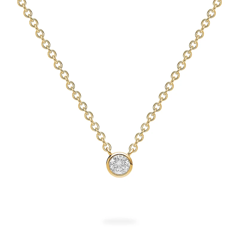 Yellow Gold Diamond Pendant Necklace