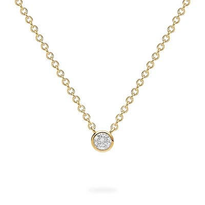 Yellow Gold Diamond Pendant Necklace