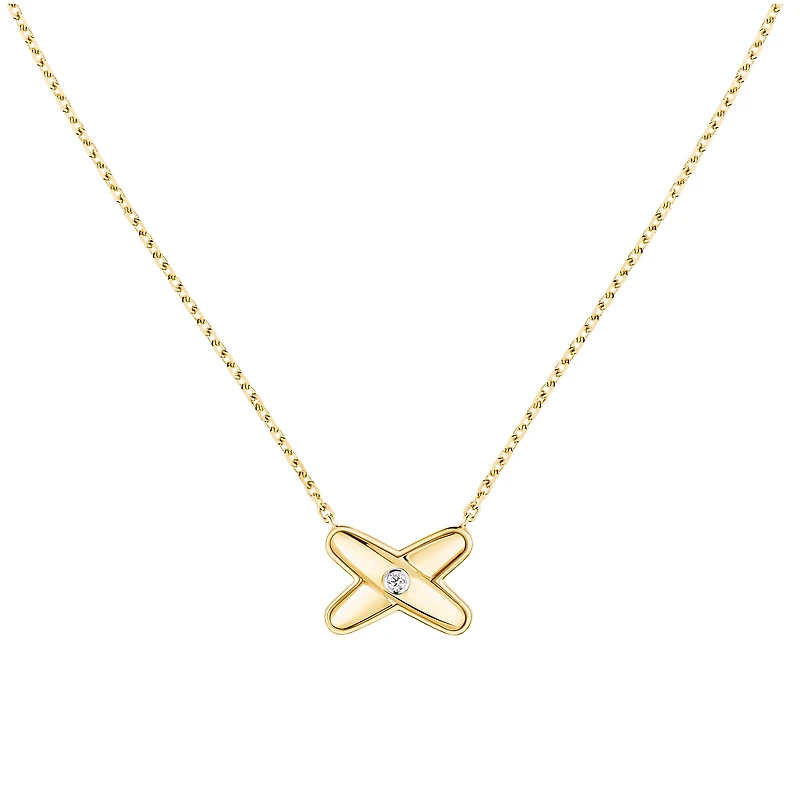 Jeux De Liens Yellow Gold and Diamond Pendant