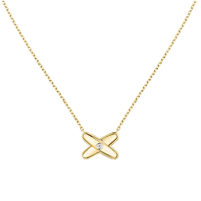 Jeux De Liens Yellow Gold and Diamond Pendant