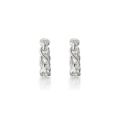 Infinite & Boundless Infinity Silver Hoop Earrings