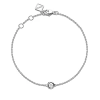 Sterling Silver and Diamond Bracelet