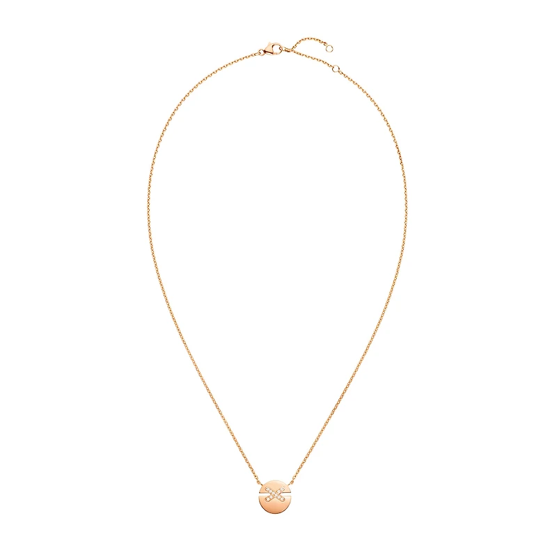 Jeux de Liens Harmony Small Rose Gold Diamond Necklace