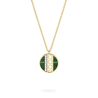 Malachite and Diamond Medallion Pendant