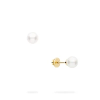 6.5–7 mm Akoya Pearl Earrings in Yellow Gold