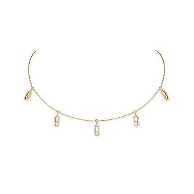 Move Uno Yellow Gold and Diamond Pavé Choker