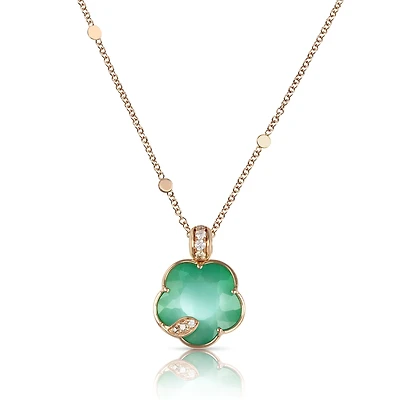 Petit Joli Lunaire Rose Gold, Lunar Garden and Diamond Pendant