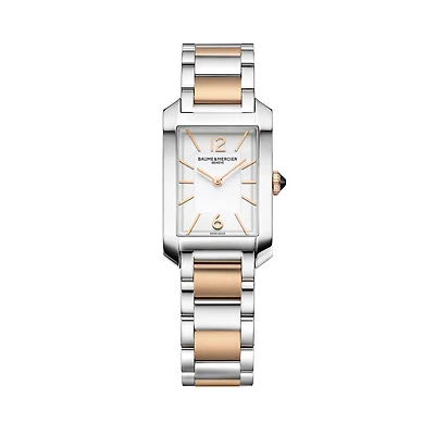 Hampton Quartz 35 x 22mm Stainless Steel and Rose Gold Plating