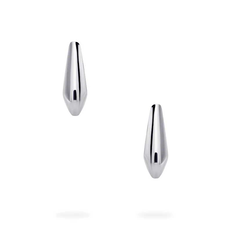 Sterling Silver Square Huggie Earrings