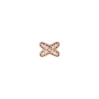 Jeux De Liens Rose Gold and Diamond Pavé Single Stud Earring
