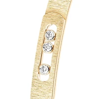 Move Noa Ciselé Yellow Gold and Diamond Bangle