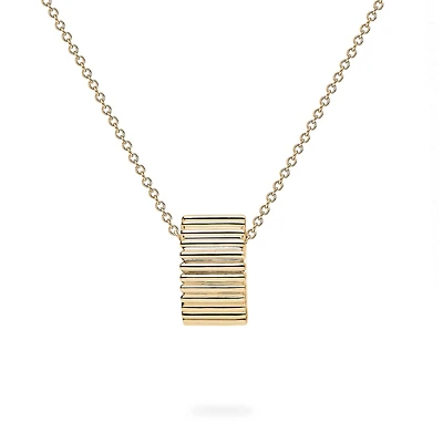 Yellow Gold Pleated Necklace