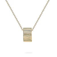 Yellow Gold Pleated Necklace