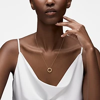 Yellow Gold Spiral Pendant Necklace