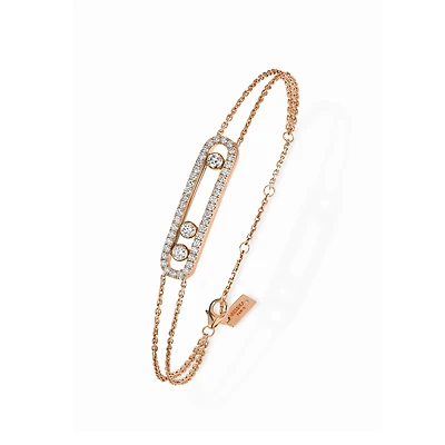 Move Classic Rose Gold and Diamond Pavé Bracelet