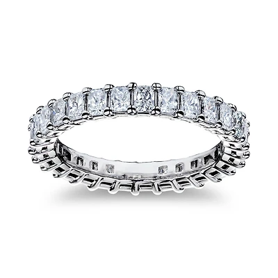 Platinum 2.40ct Radiant Cut Eternity Band