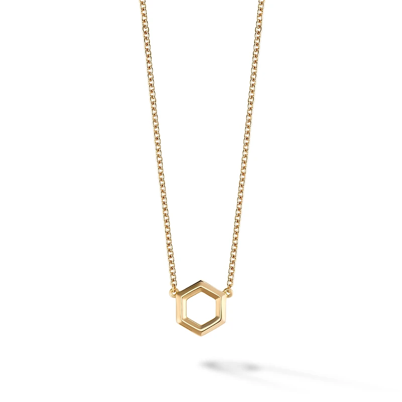 Yellow Gold Bee Chic Pendant Necklace