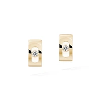 Move Noa Yellow Gold and Diamond Hoop Earrings