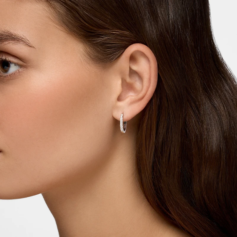 White Gold Diamond Hoop Earrings
