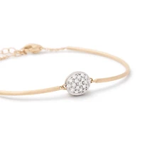 Siviglia Yellow Gold and Diamond Bangle