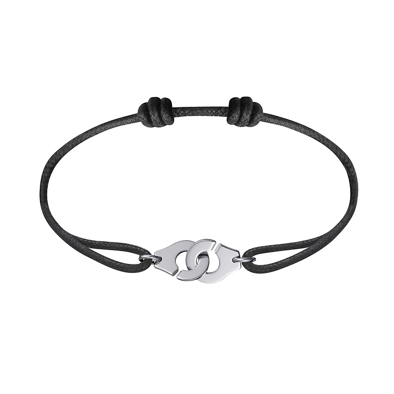 Menottes R10 White Gold Cord Bracelet