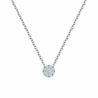 Large Diamond Cluster Pendant for Kids