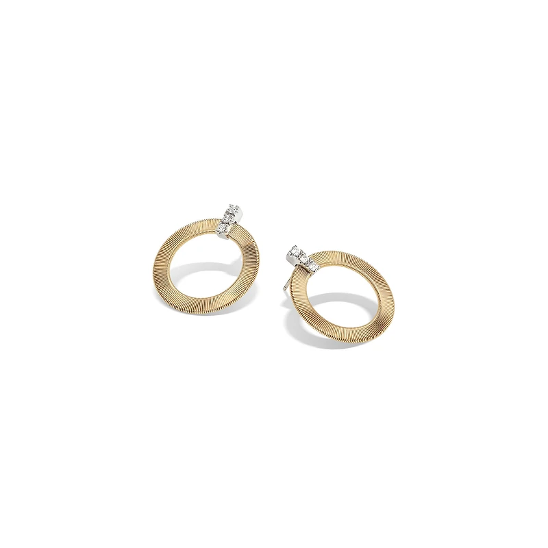 Masai Yellow Gold and Diamond Earrings