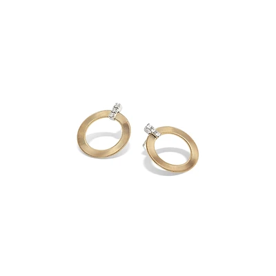 Masai Yellow Gold and Diamond Earrings