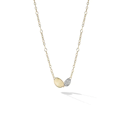 Lunaria Yellow Gold and Diamond Necklace