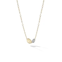 Lunaria Yellow Gold and Diamond Necklace