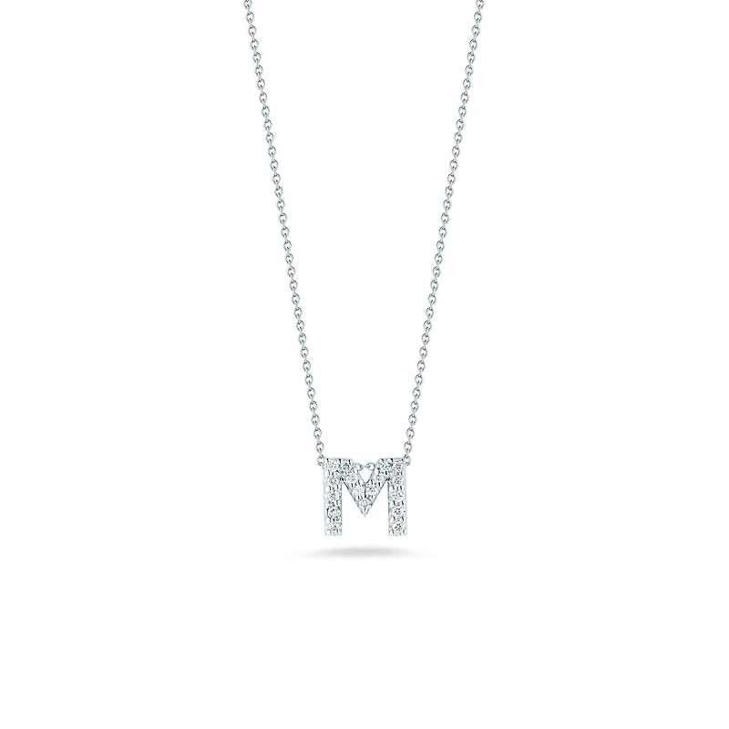 Tiny Treasures Love Letter White Gold and Diamond Pendant