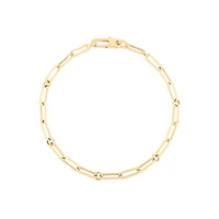 Classic Gold Yellow Gold Paper Clip Chain Bracelet