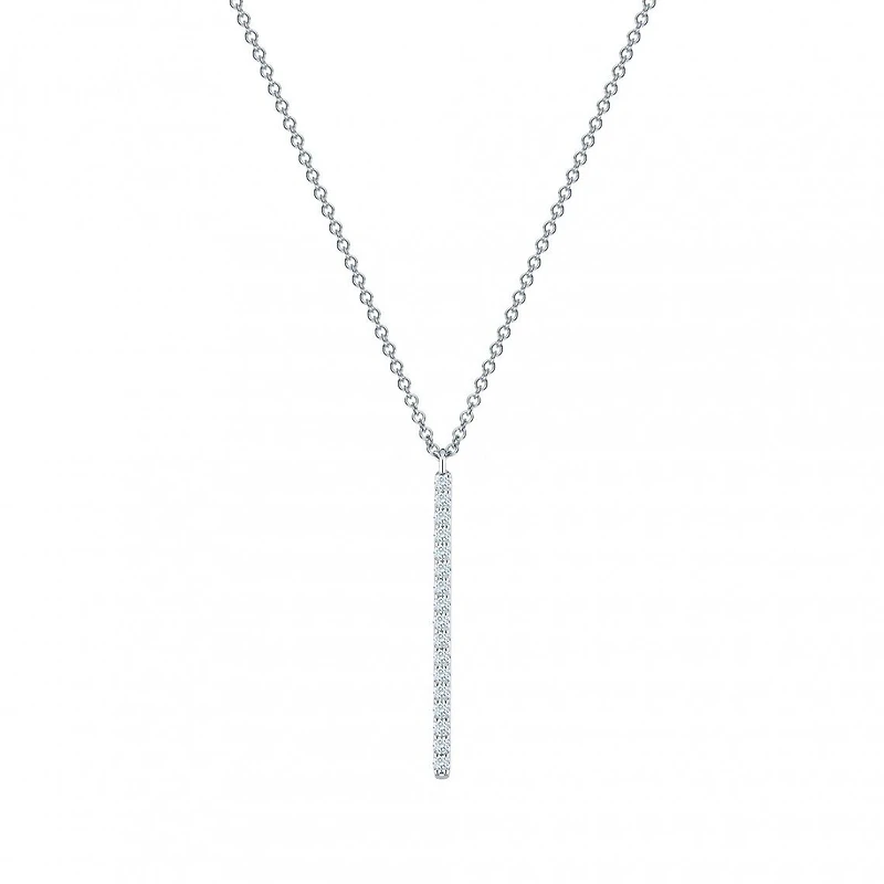 Vertical Diamond Bar Necklace