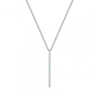 Vertical Diamond Bar Necklace