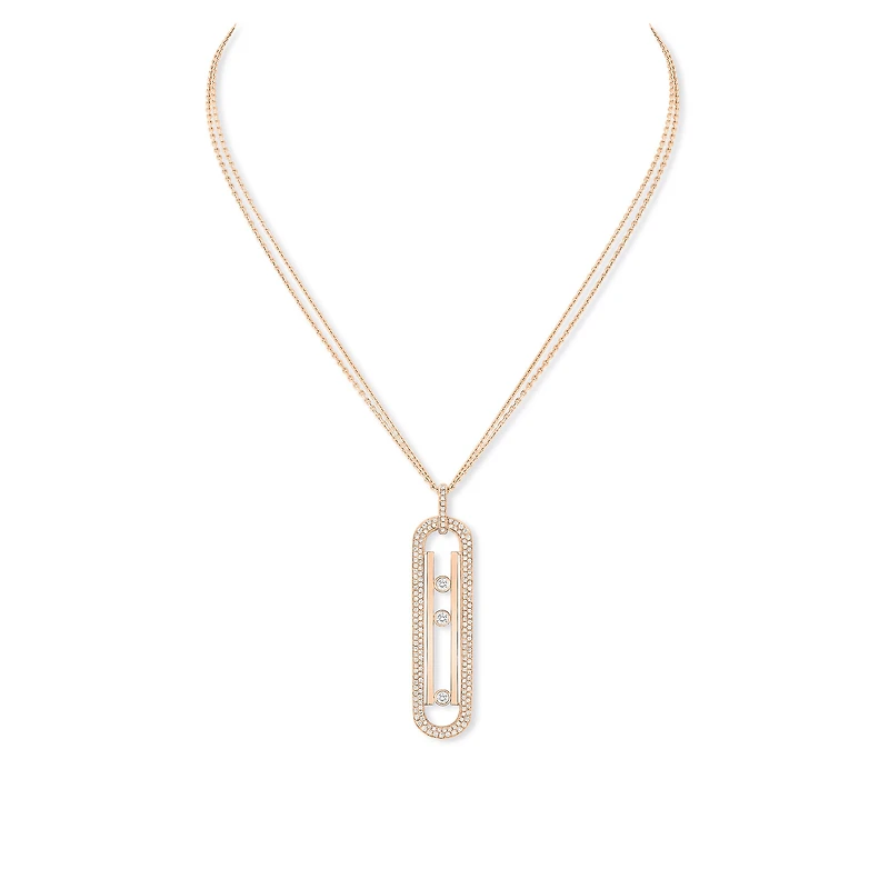 Move 10th Rose Gold and Diamond Pavé Necklace