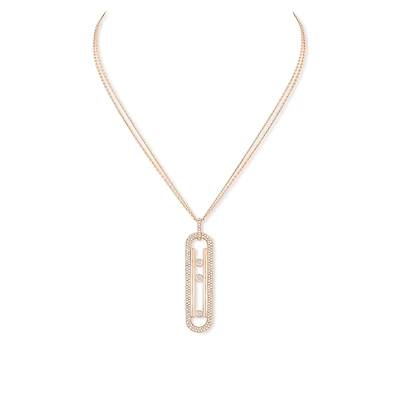 Move 10th Rose Gold and Diamond Pavé Necklace