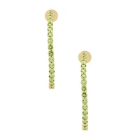 Peridot Prong Set Hoop Earrings