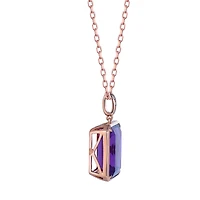 Amethyst Pendant in Rose Gold