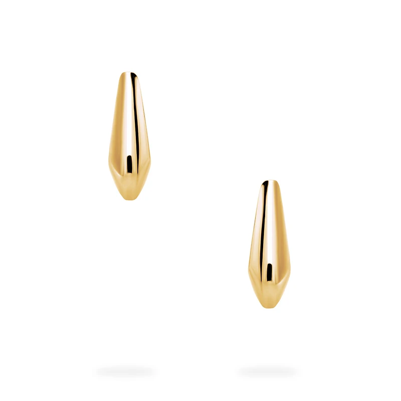 Yellow Gold Square Hoop Earrings