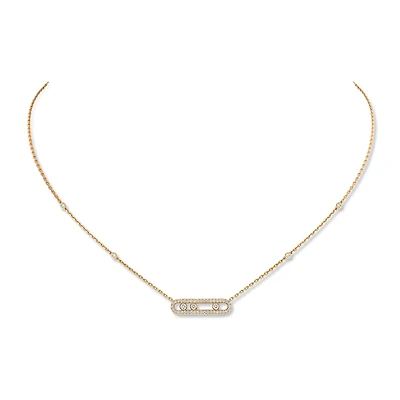 Baby Move Yellow Gold and Diamond Pavé Pendant