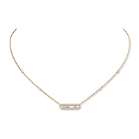 Baby Move Yellow Gold and Diamond Pavé Pendant