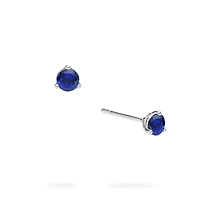 White Gold Sapphire Stud Earrings