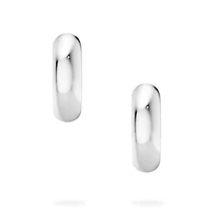 Yellow and White Gold Hoop Earrings, 18MM