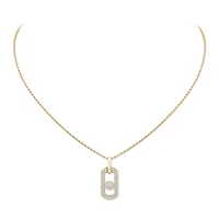 So Move Yellow Gold and Diamond Pavé Pendant