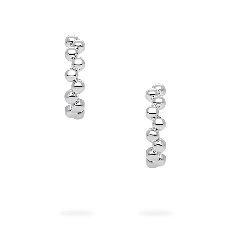 Sterling Silver Splash 15 mm Hoop Earrings