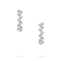 Sterling Silver Splash 15 mm Hoop Earrings