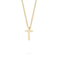 Yellow Gold Cross Pendant for Kids