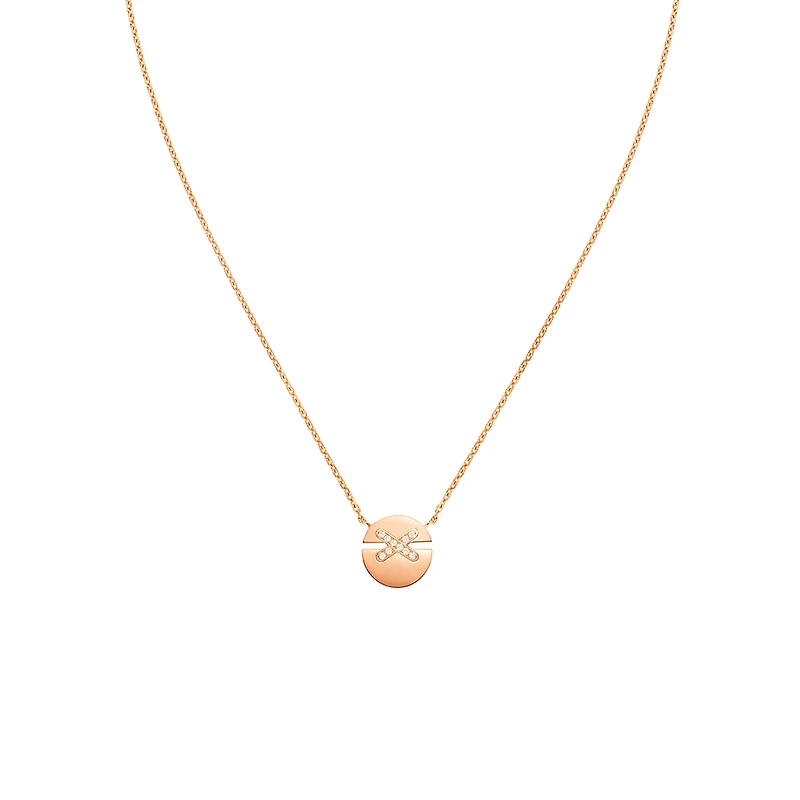 Jeux de Liens Harmony Small Rose Gold Diamond Necklace