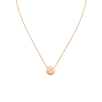 Jeux de Liens Harmony Small Rose Gold Diamond Necklace